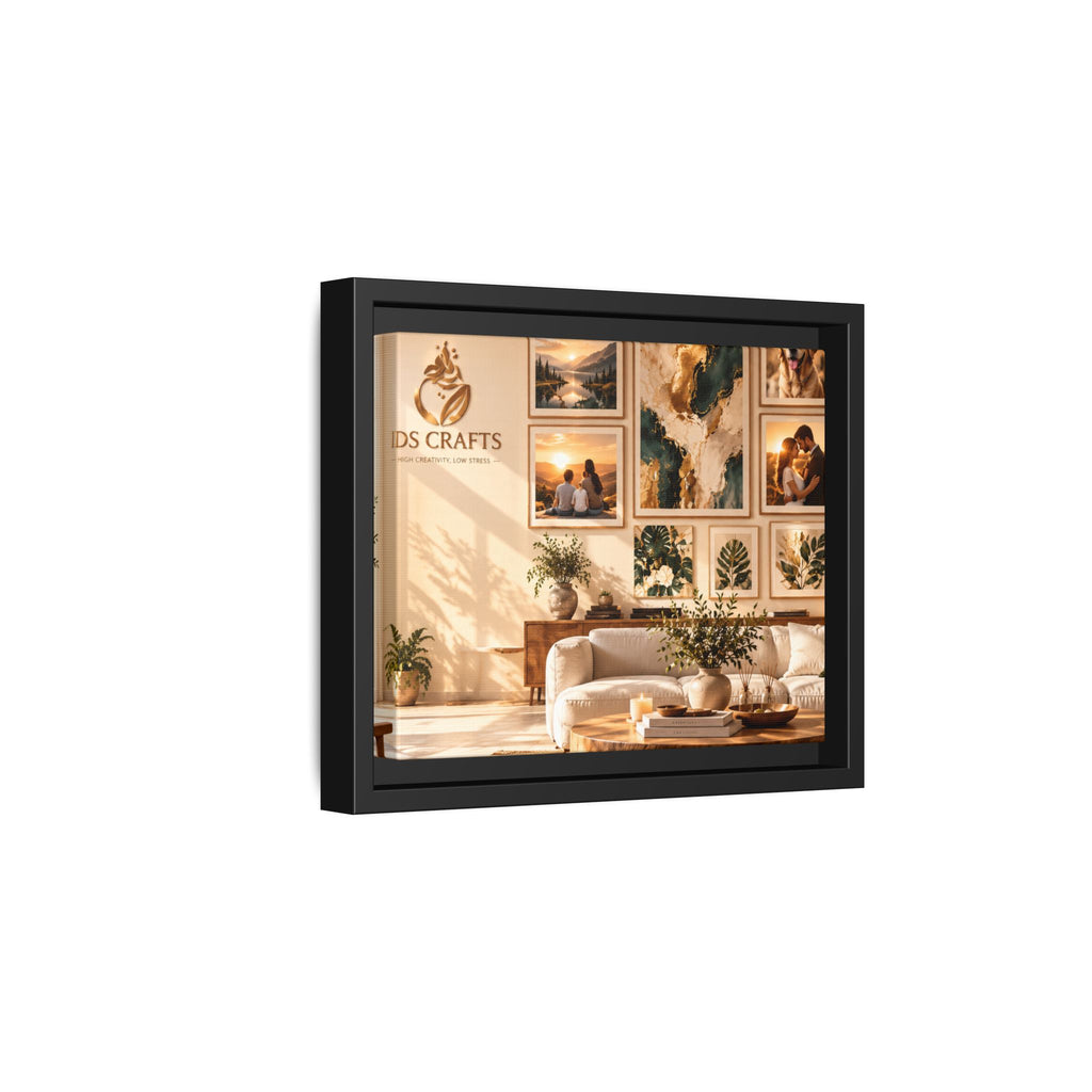 Framed Canvas Wall Art – Cozy Boho Living Room Gallery Decor