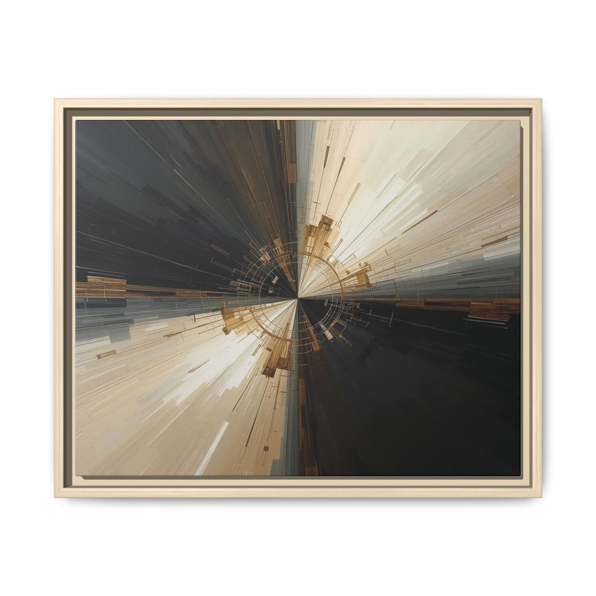 Abstract Geometric Motion Framed Canvas Wall Art