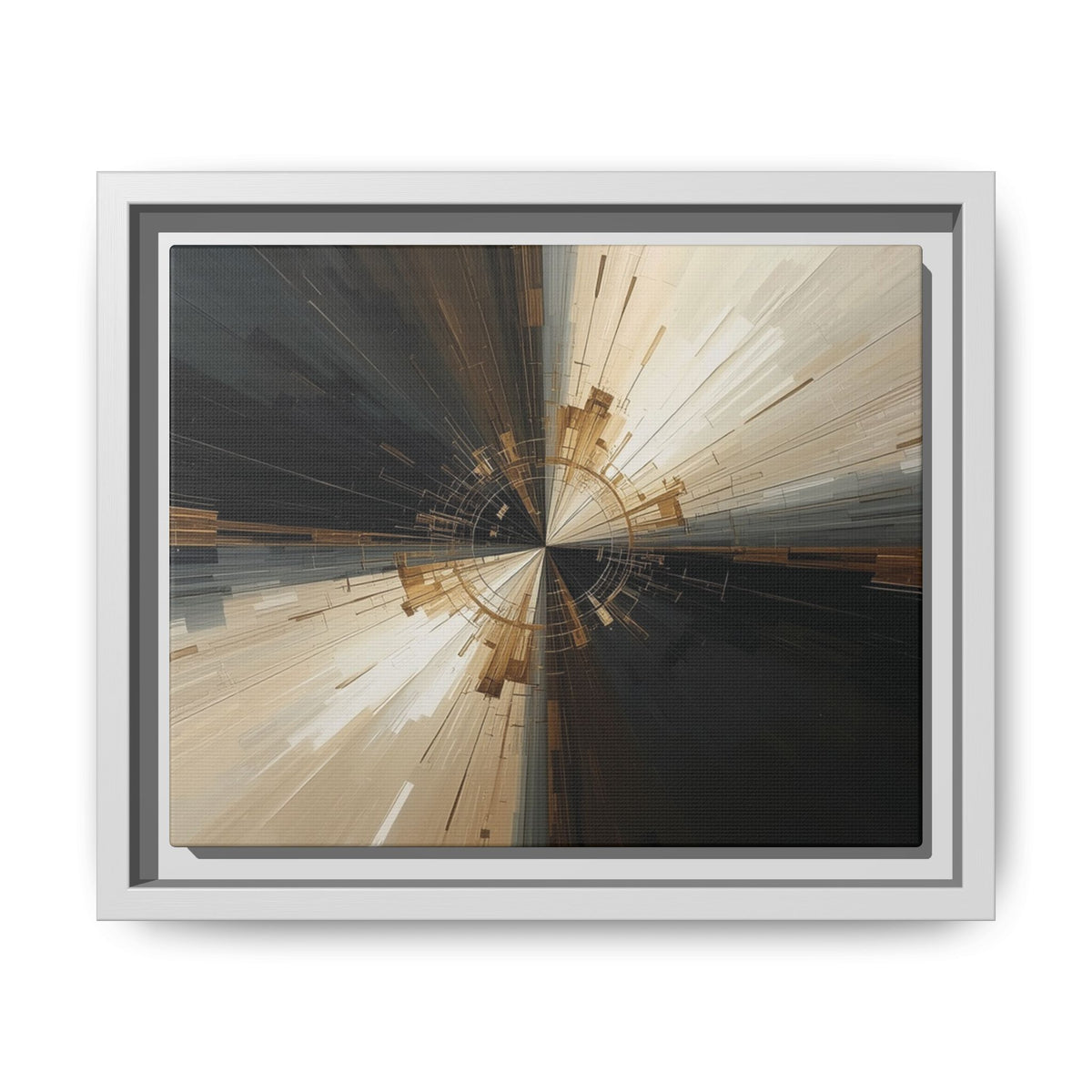 Abstract Geometric Motion Framed Canvas Wall Art