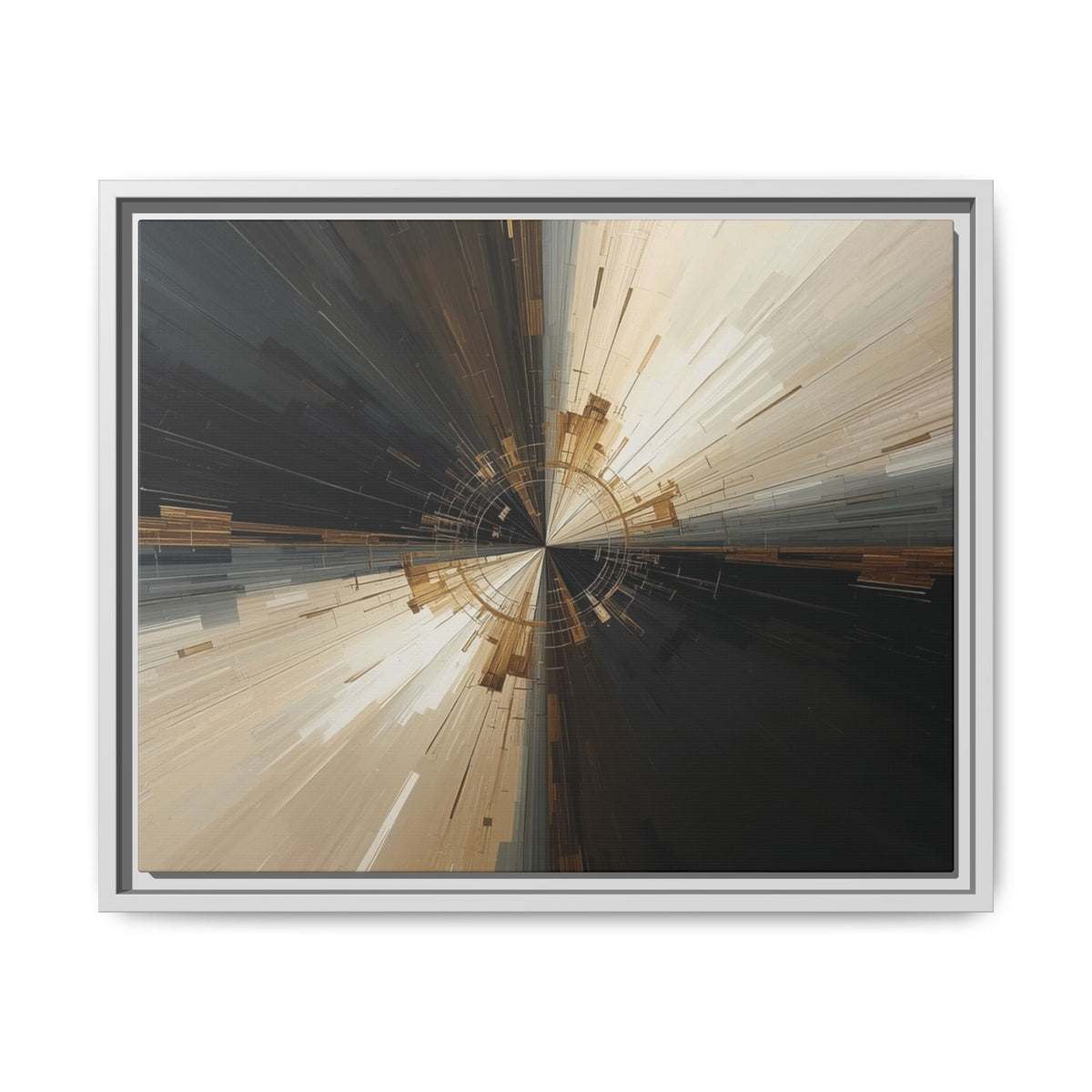 Abstract Geometric Motion Framed Canvas Wall Art