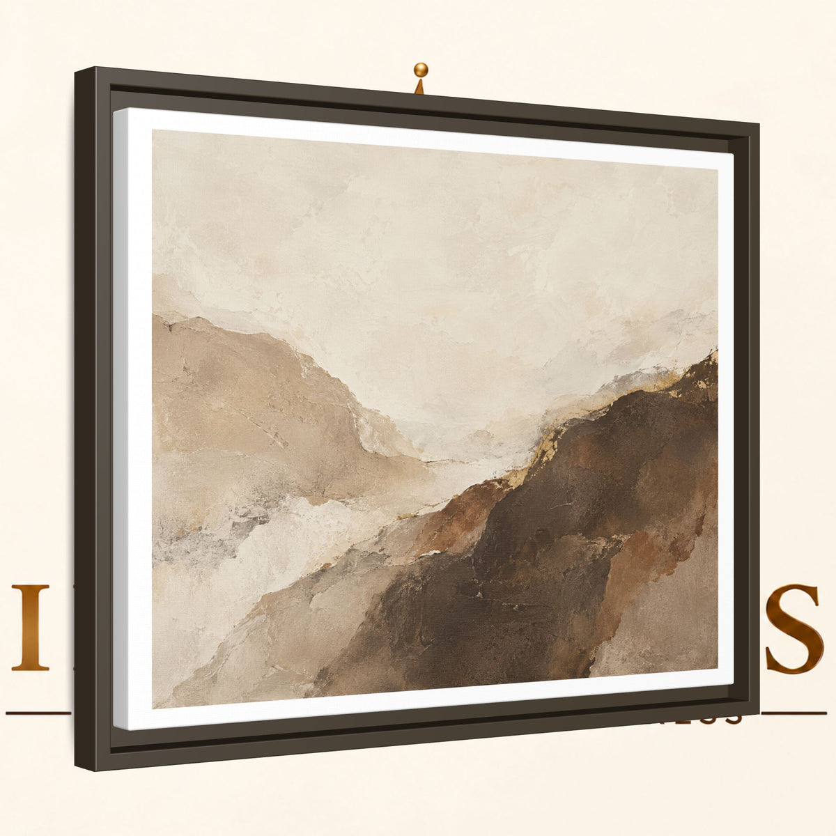 Abstract Neutral Landscape Framed Canvas Wall Art