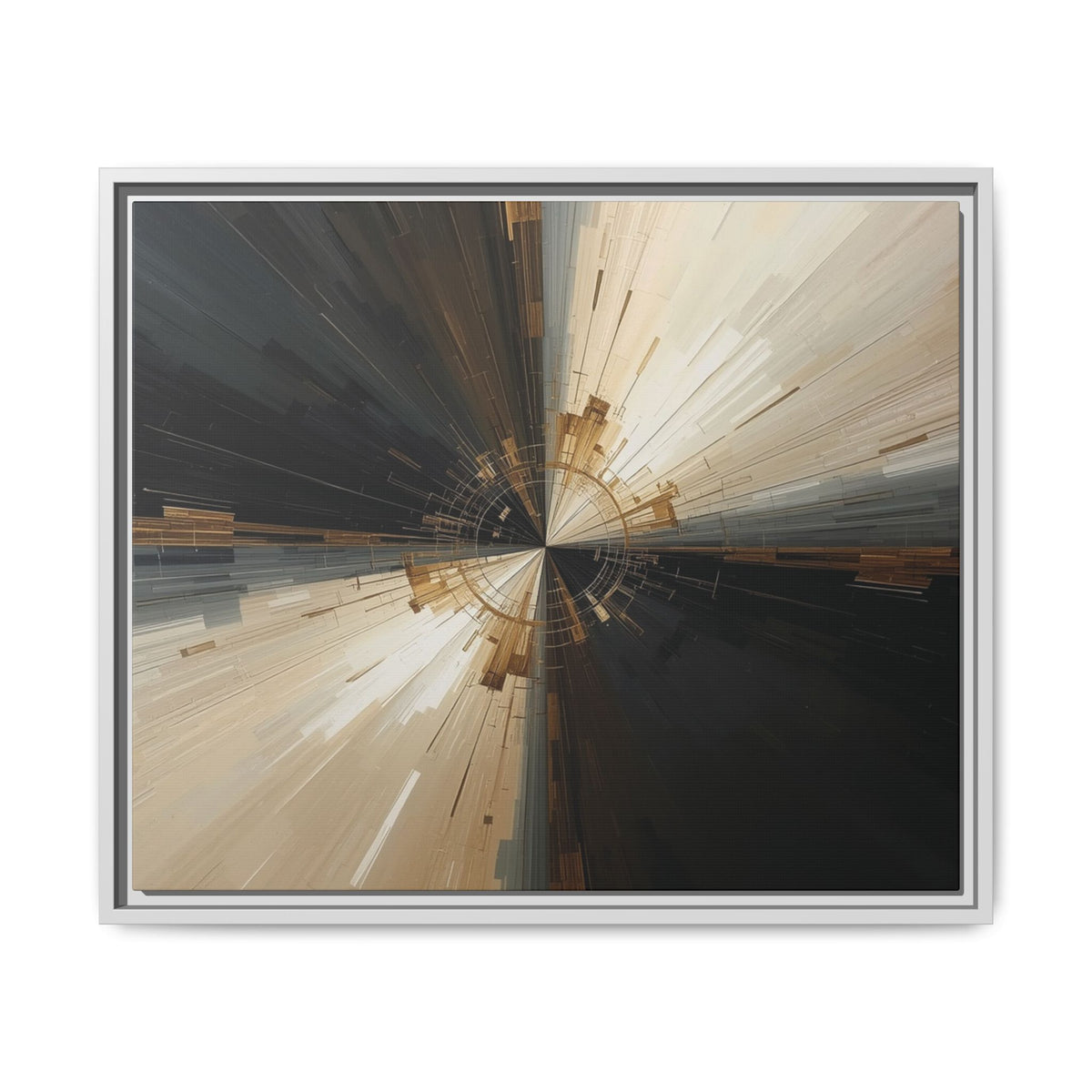 Abstract Geometric Motion Framed Canvas Wall Art