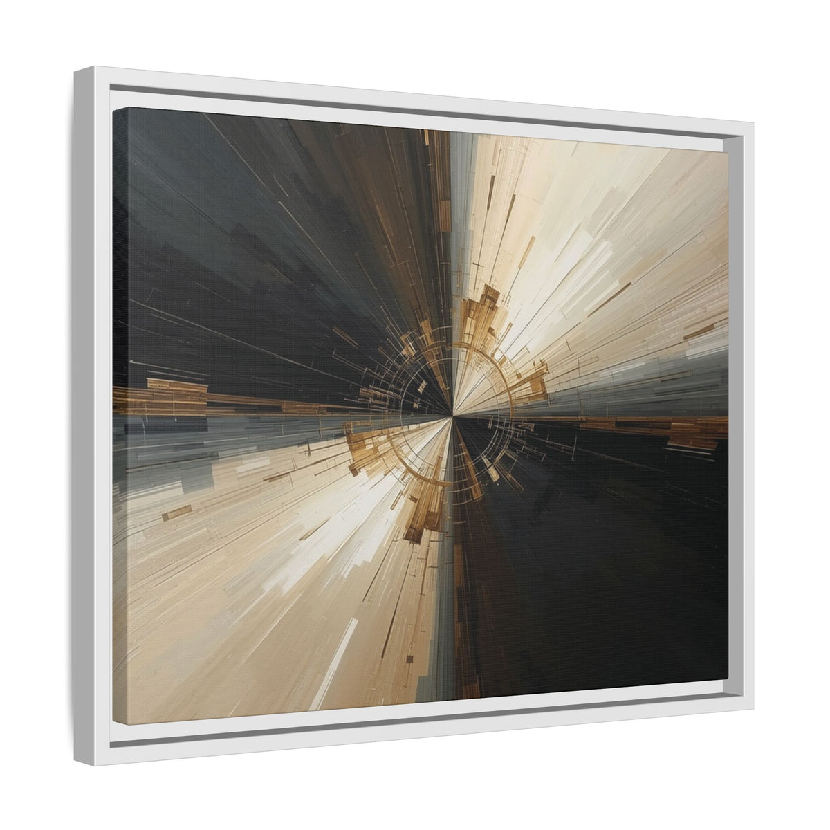 Abstract Geometric Motion Framed Canvas Wall Art