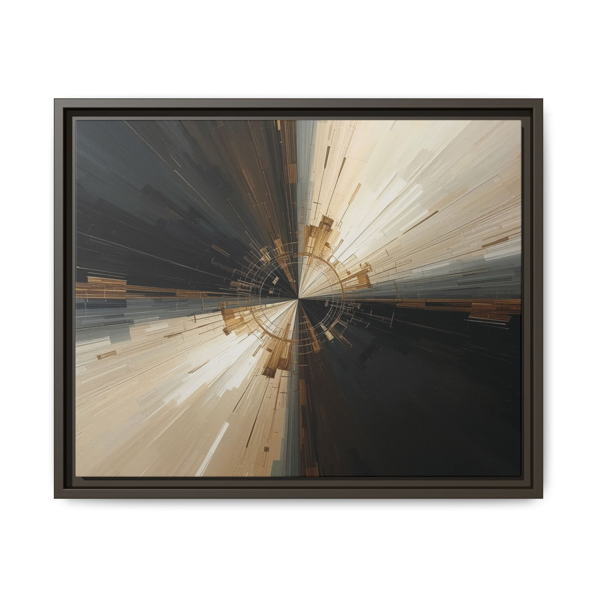 Abstract Geometric Motion Framed Canvas Wall Art