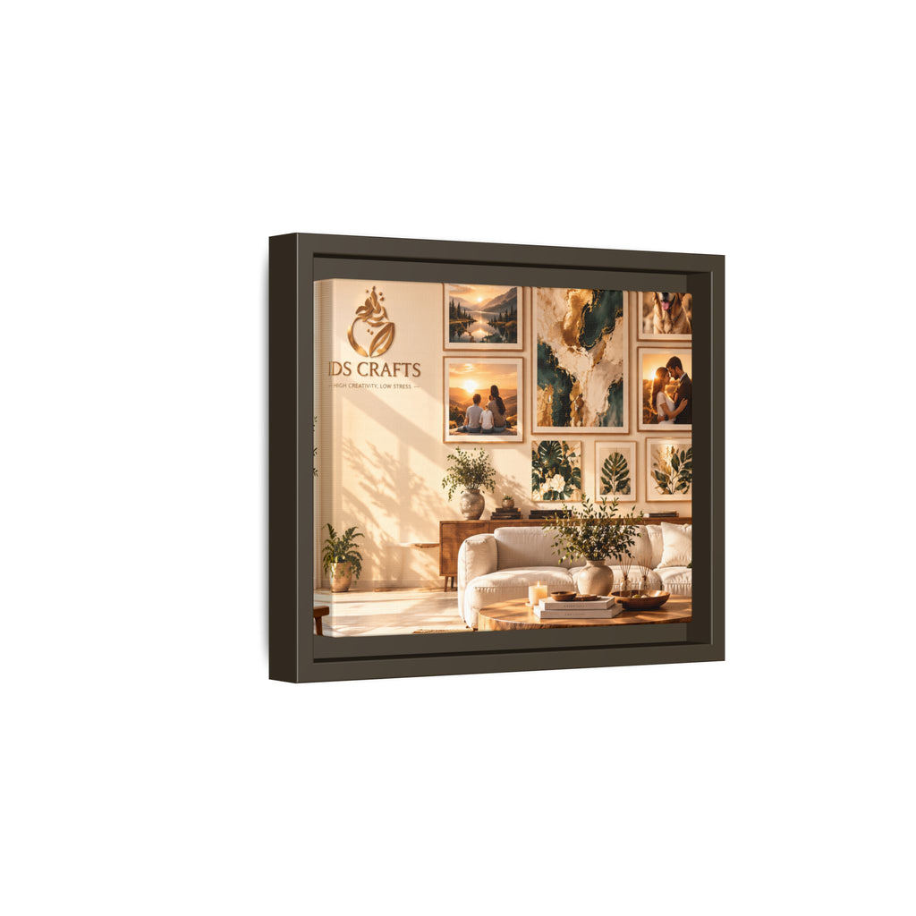 Framed Canvas Wall Art – Cozy Boho Living Room Gallery Decor