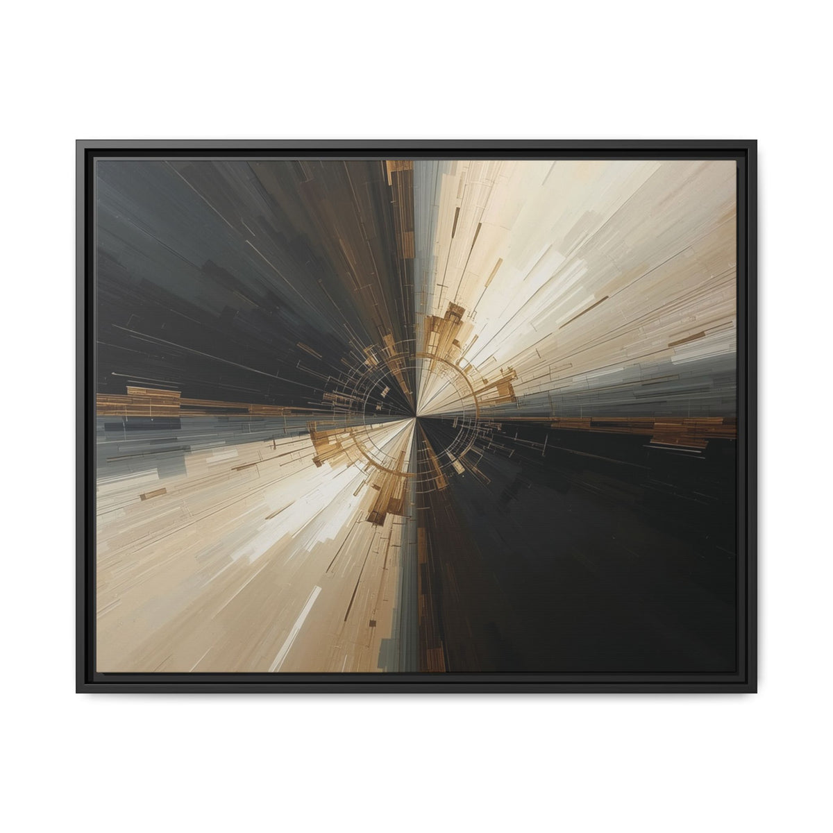 Abstract Geometric Motion Framed Canvas Wall Art