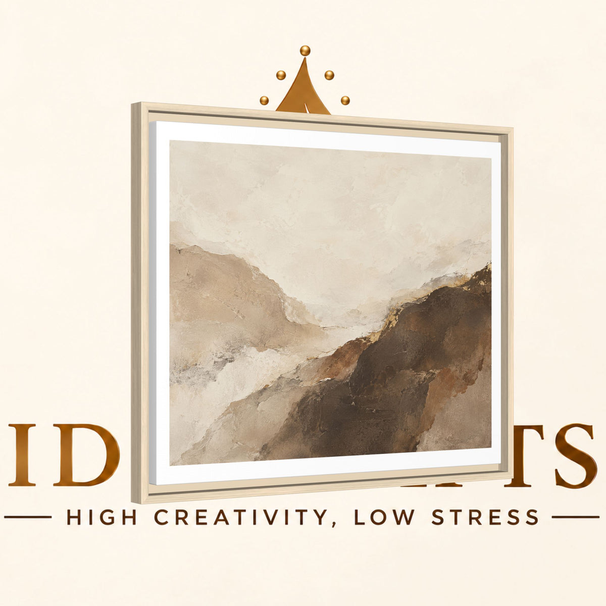 Abstract Neutral Landscape Framed Canvas Wall Art