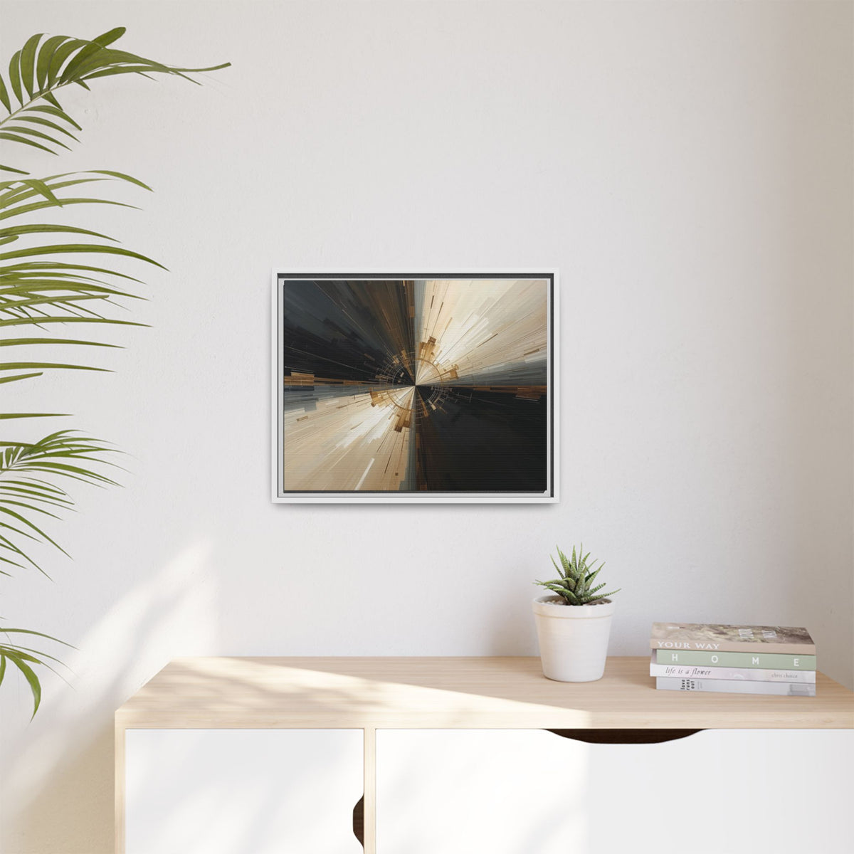 Abstract Geometric Motion Framed Canvas Wall Art