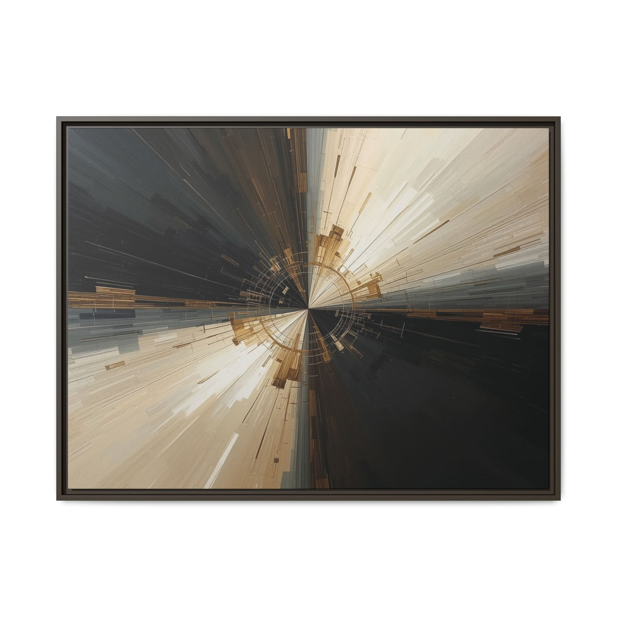 Abstract Geometric Motion Framed Canvas Wall Art