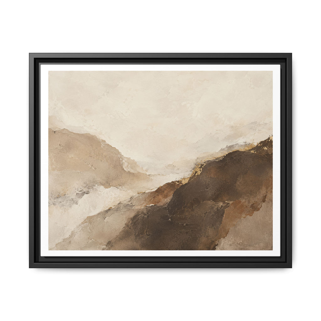 Abstract Neutral Landscape Framed Canvas Wall Art