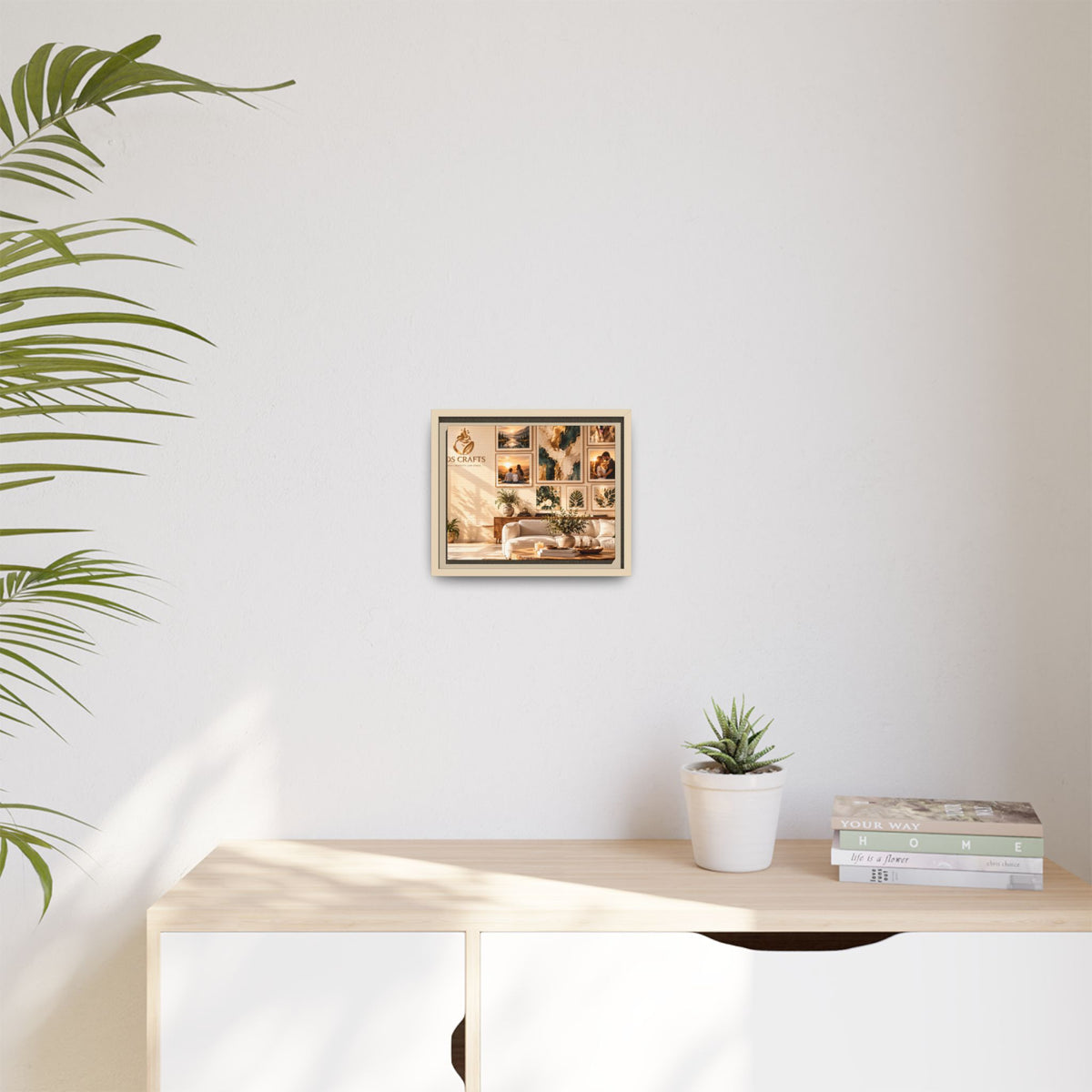 Framed Canvas Wall Art – Cozy Boho Living Room Gallery Decor