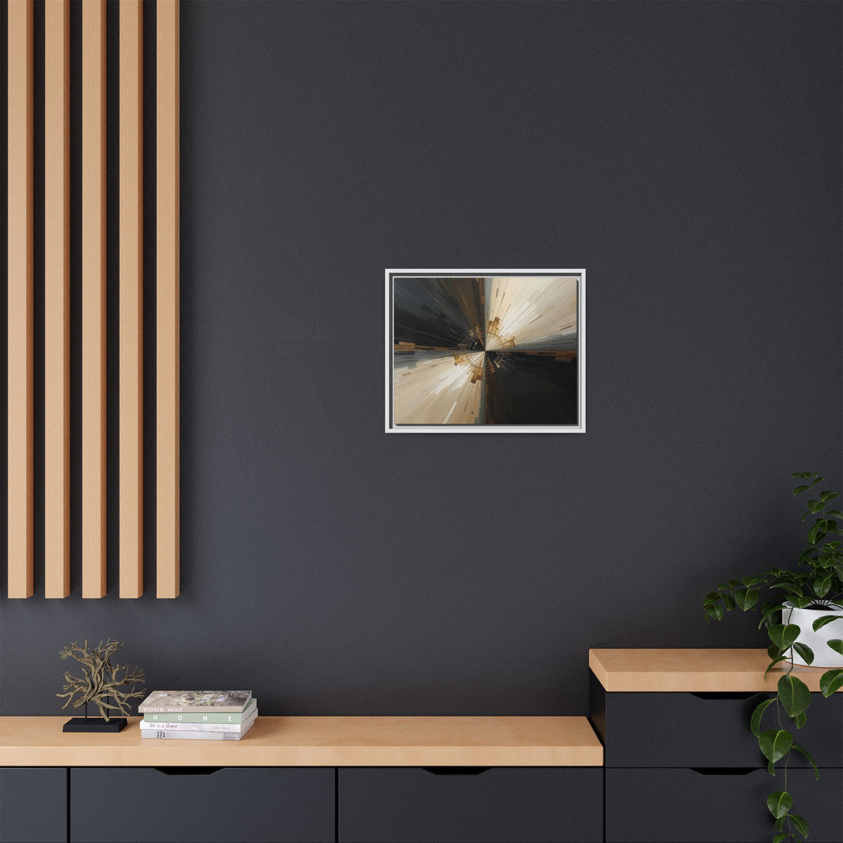 Abstract Geometric Motion Framed Canvas Wall Art