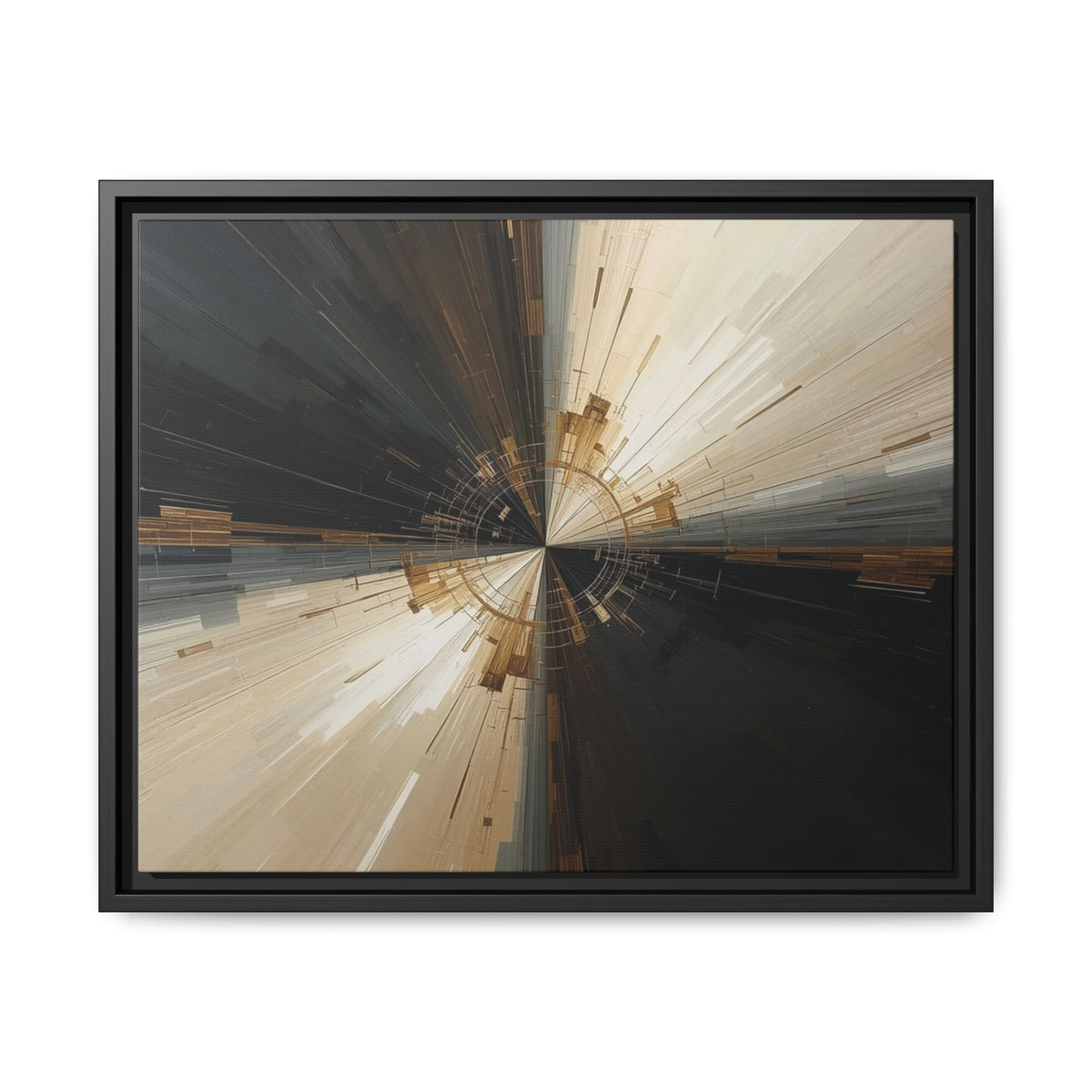 Abstract Geometric Motion Framed Canvas Wall Art