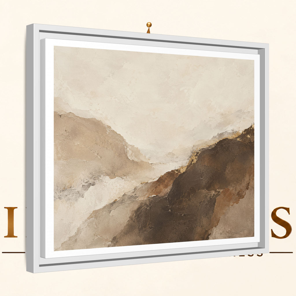Abstract Neutral Landscape Framed Canvas Wall Art