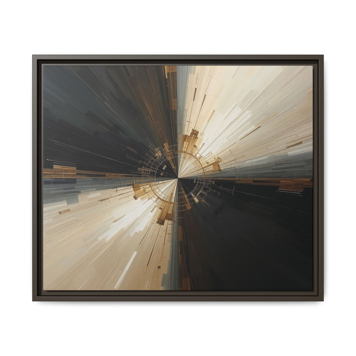 Abstract Geometric Motion Framed Canvas Wall Art