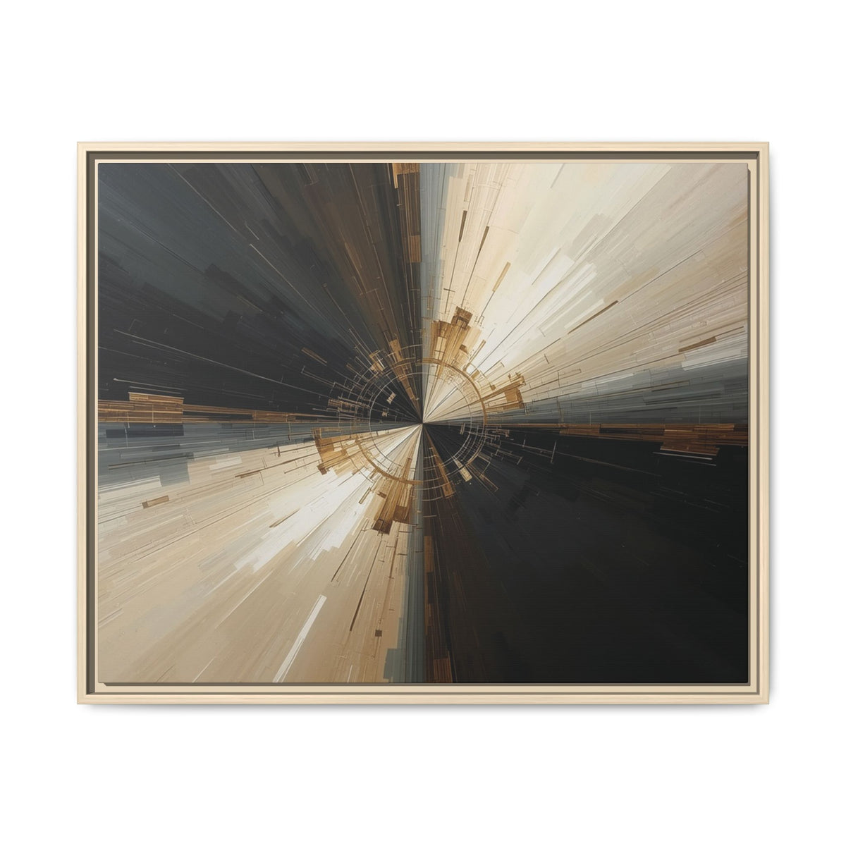 Abstract Geometric Motion Framed Canvas Wall Art