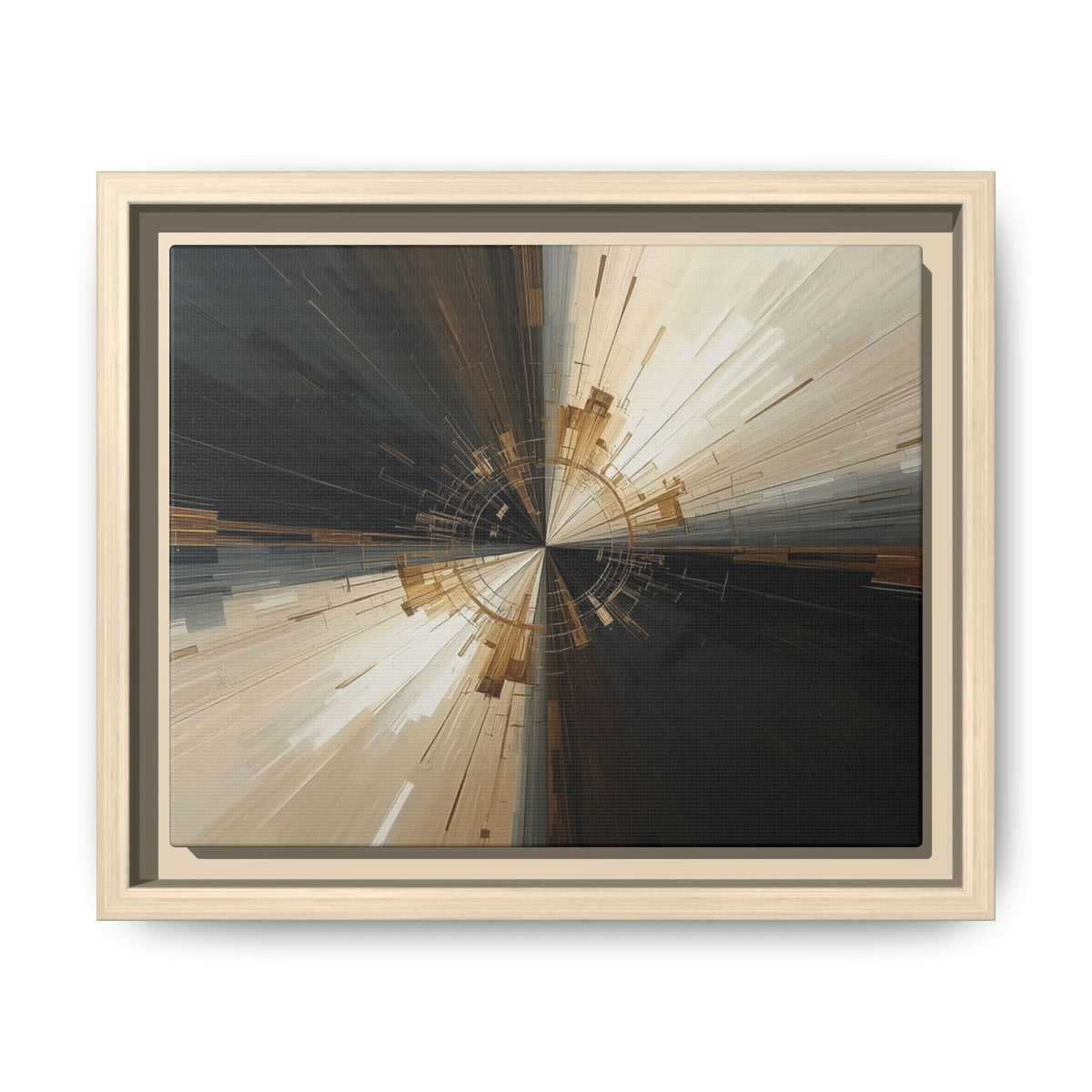 Abstract Geometric Motion Framed Canvas Wall Art
