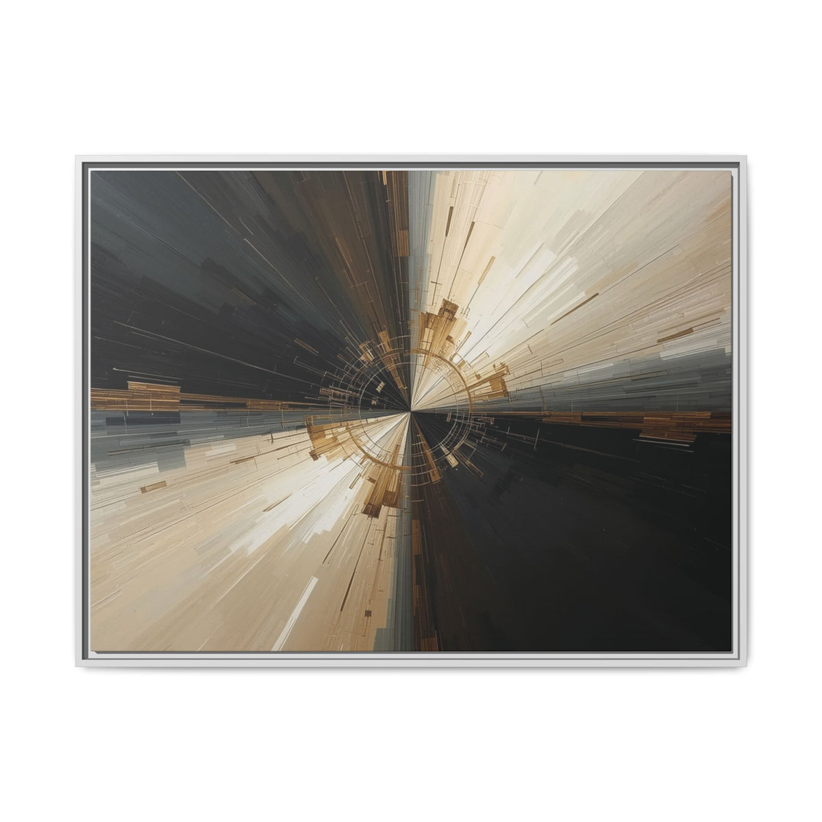 Abstract Geometric Motion Framed Canvas Wall Art