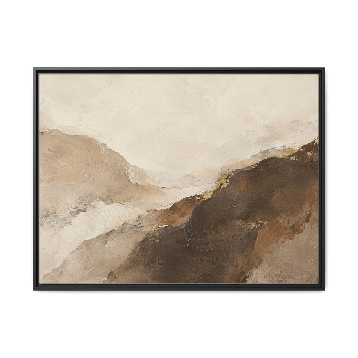Abstract Neutral Landscape Framed Canvas Wall Art