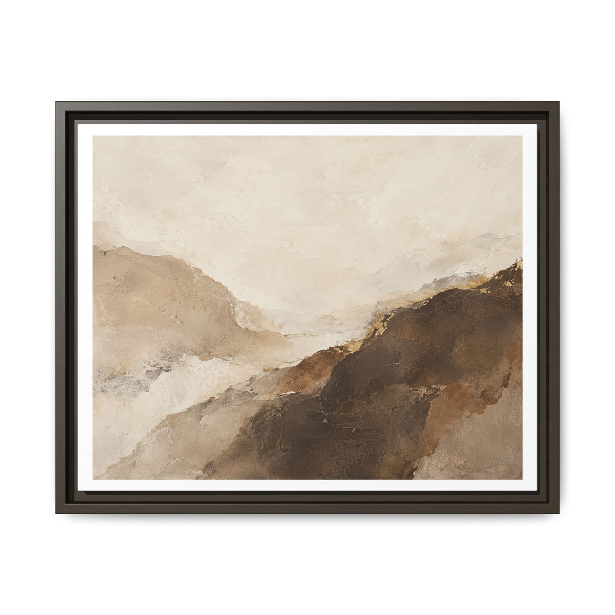Abstract Neutral Landscape Framed Canvas Wall Art