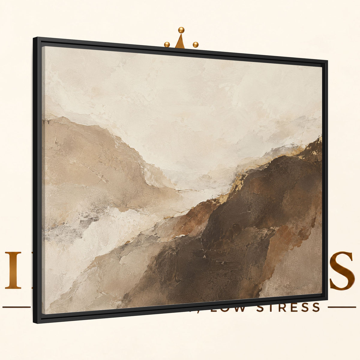 Abstract Neutral Landscape Framed Canvas Wall Art