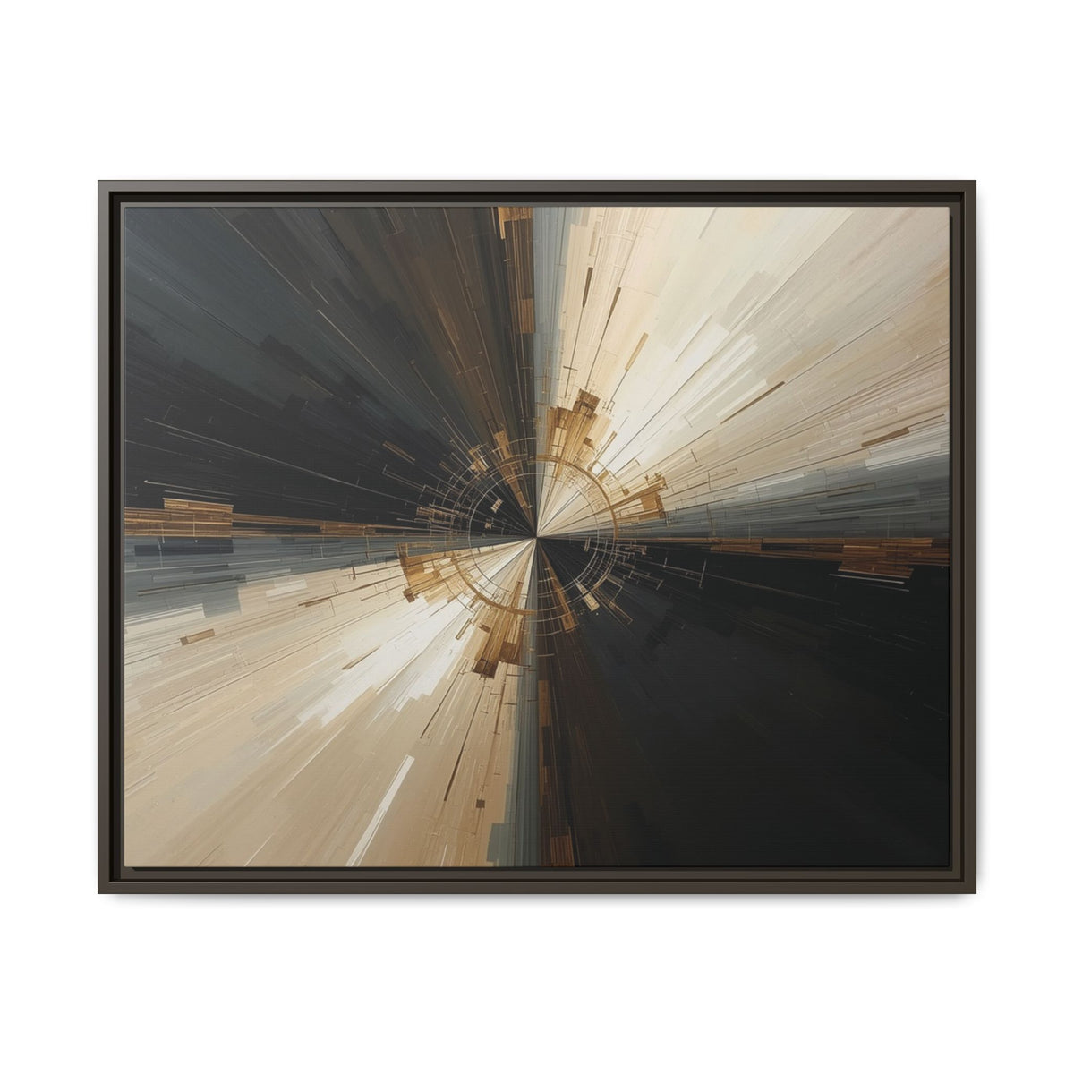Abstract Geometric Motion Framed Canvas Wall Art