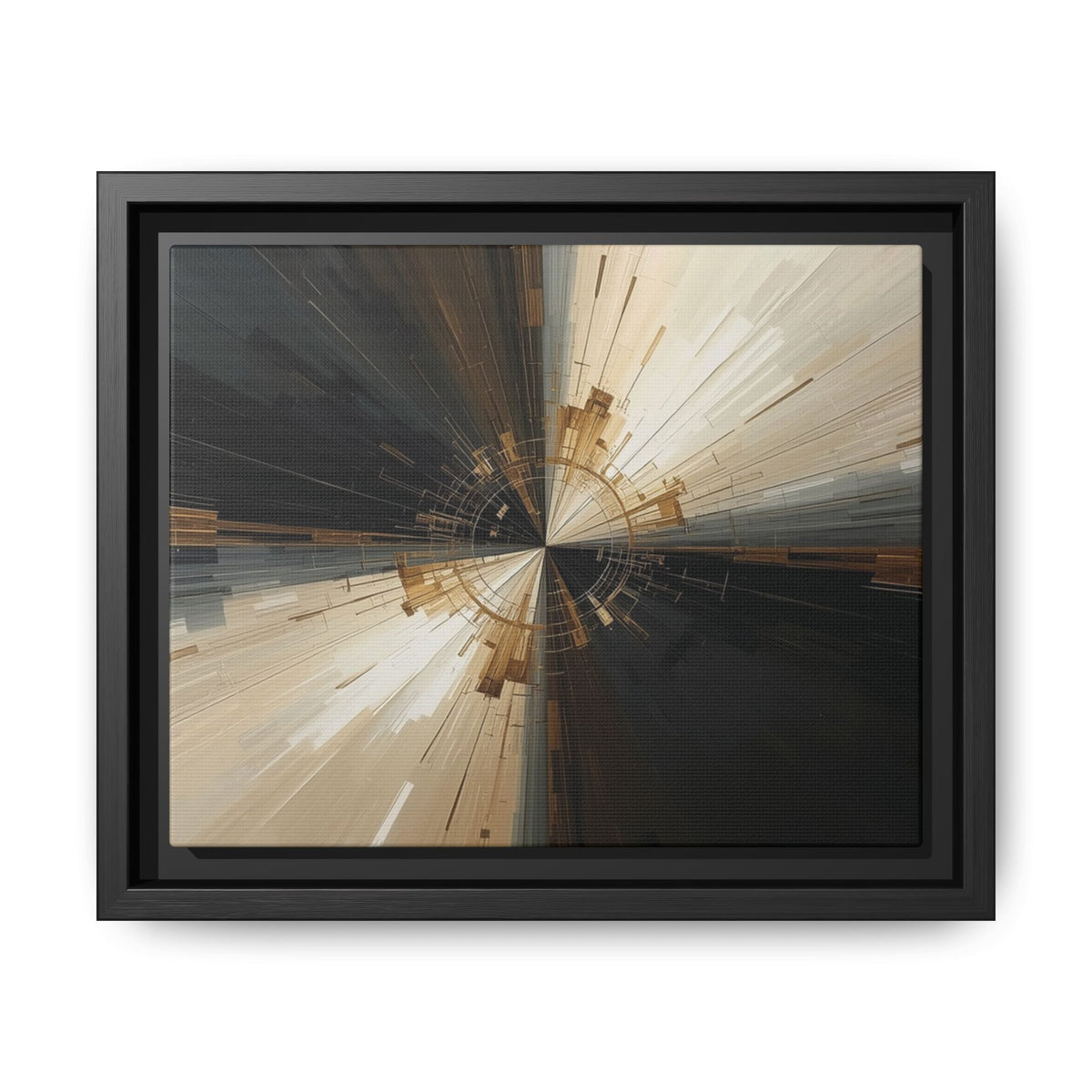 Abstract Geometric Motion Framed Canvas Wall Art